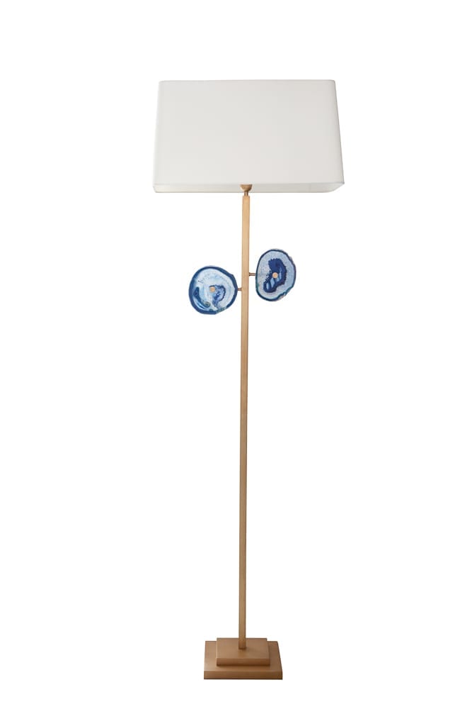 RIO FLOOR LAMP WITH BLUE AGATES