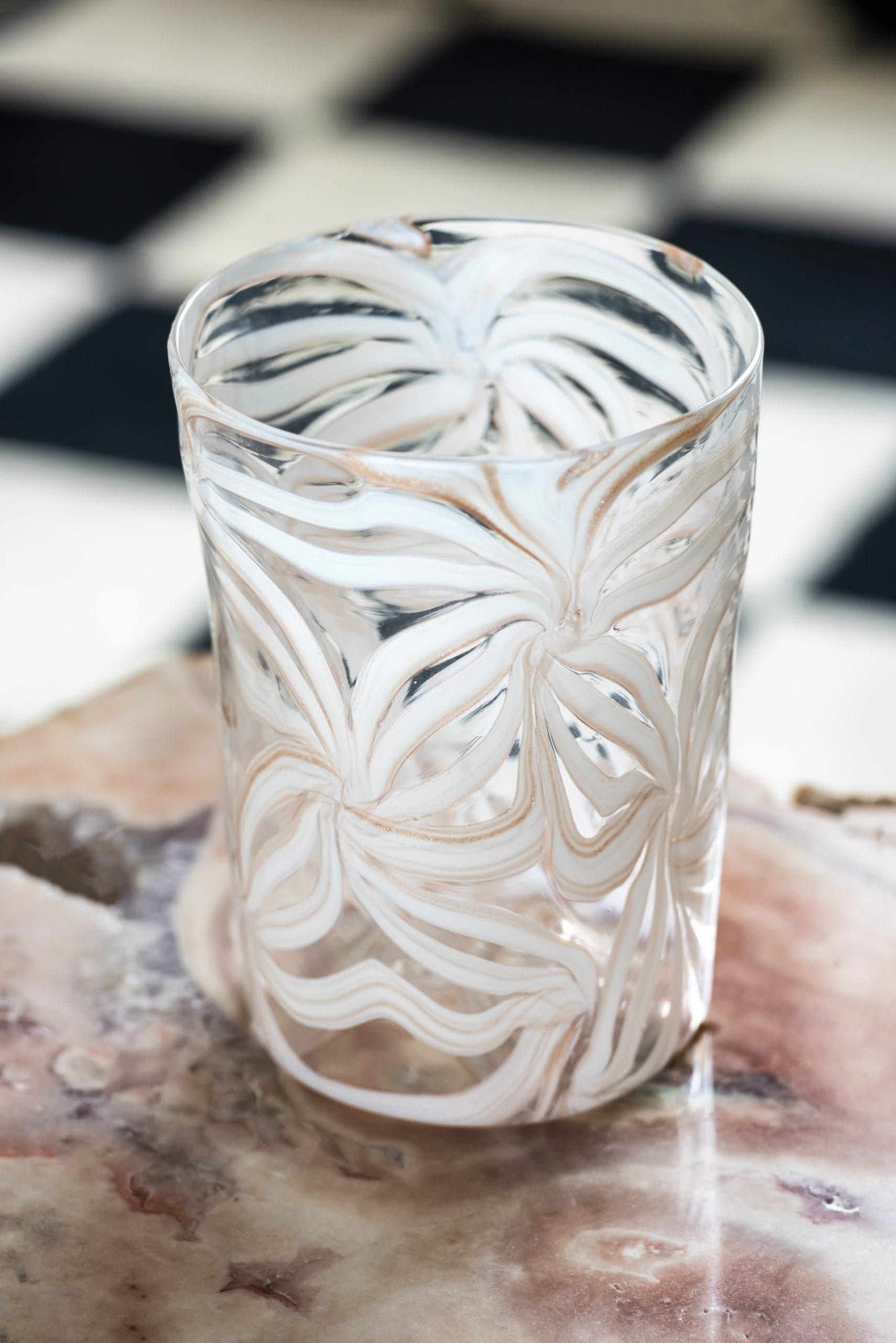 CRISTAL PINK VENTURINA MURANO GLASS #5