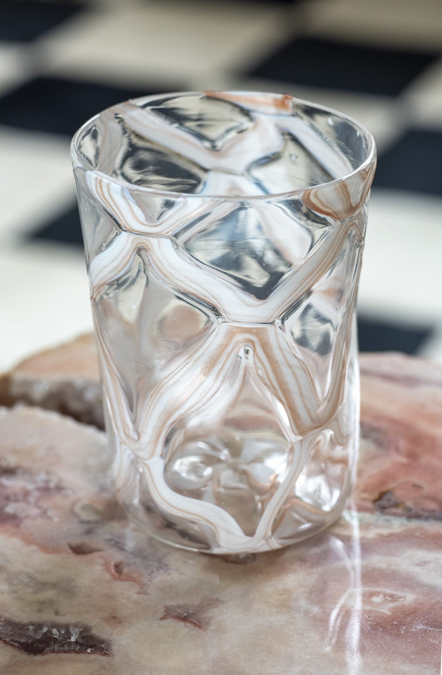 CRISTAL PINK VENTURINA MURANO GLASS #8